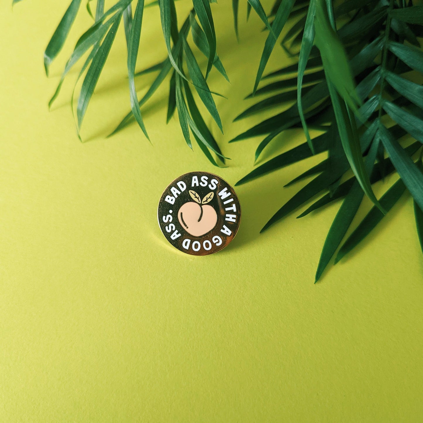 Bad Ass Peach Enamel Pin