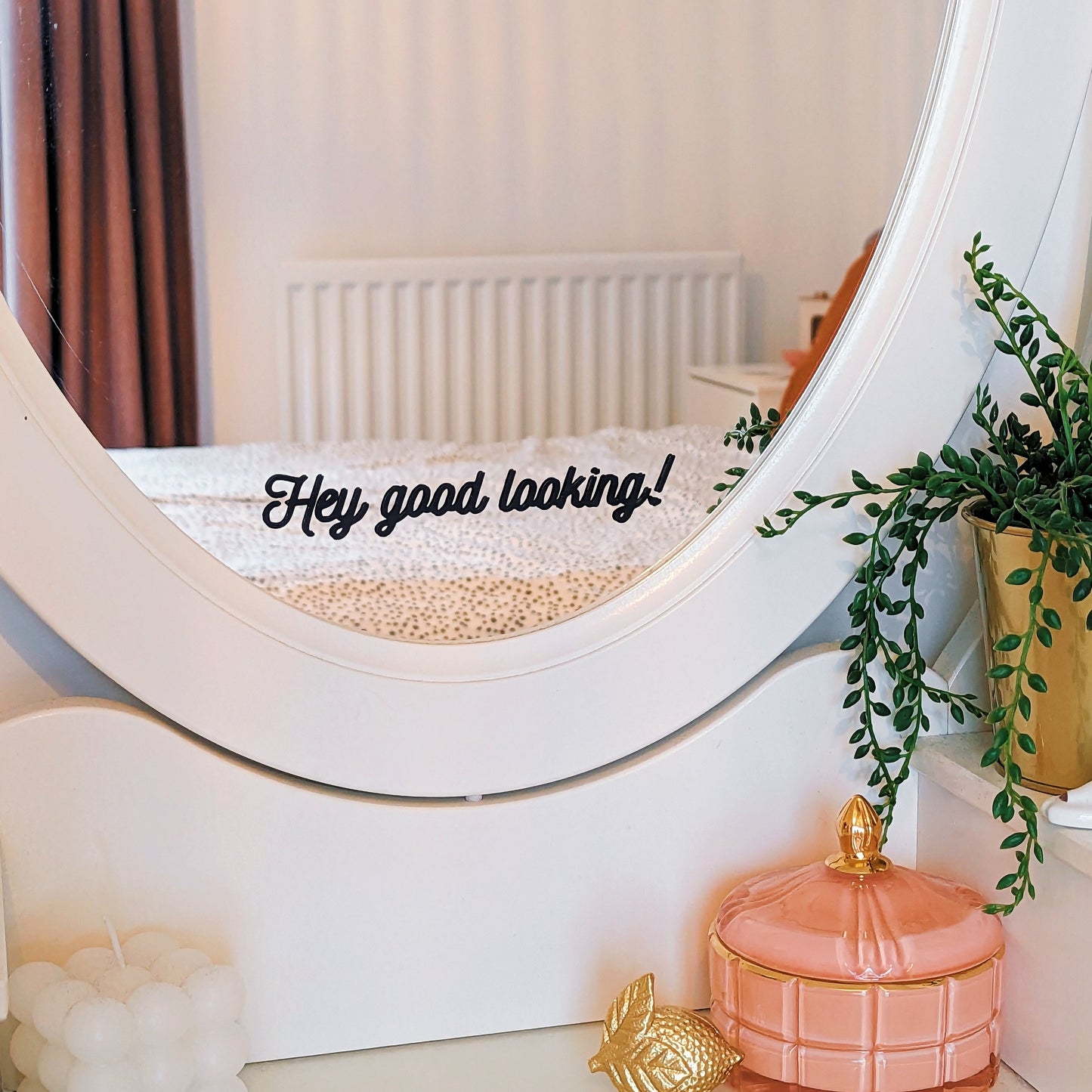 Hey Good Looking Mirror Decal