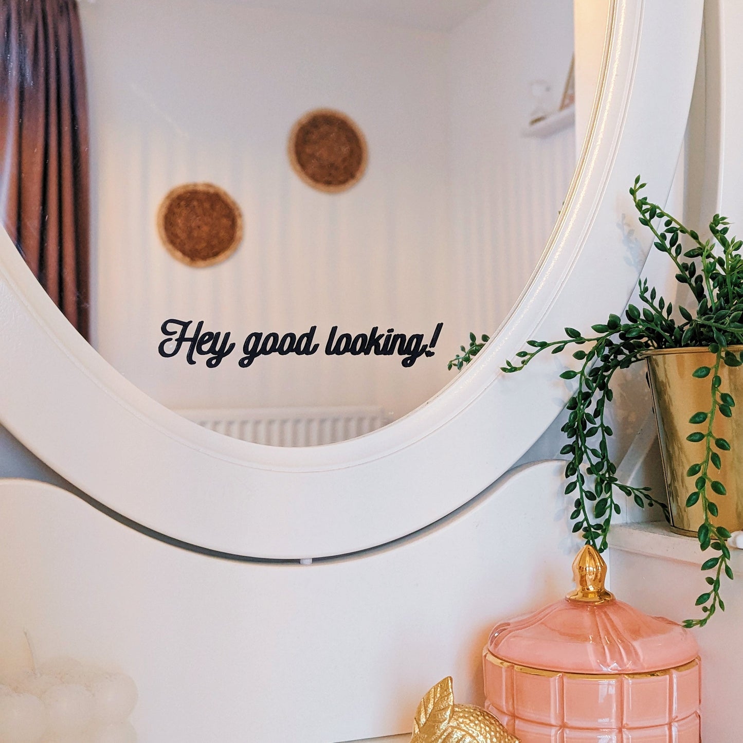 Hey Good Looking Mirror Decal