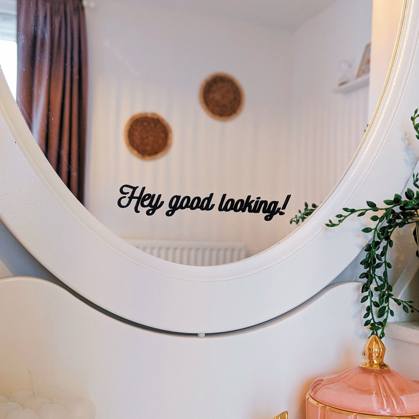 Hey Good Looking Mirror Decal