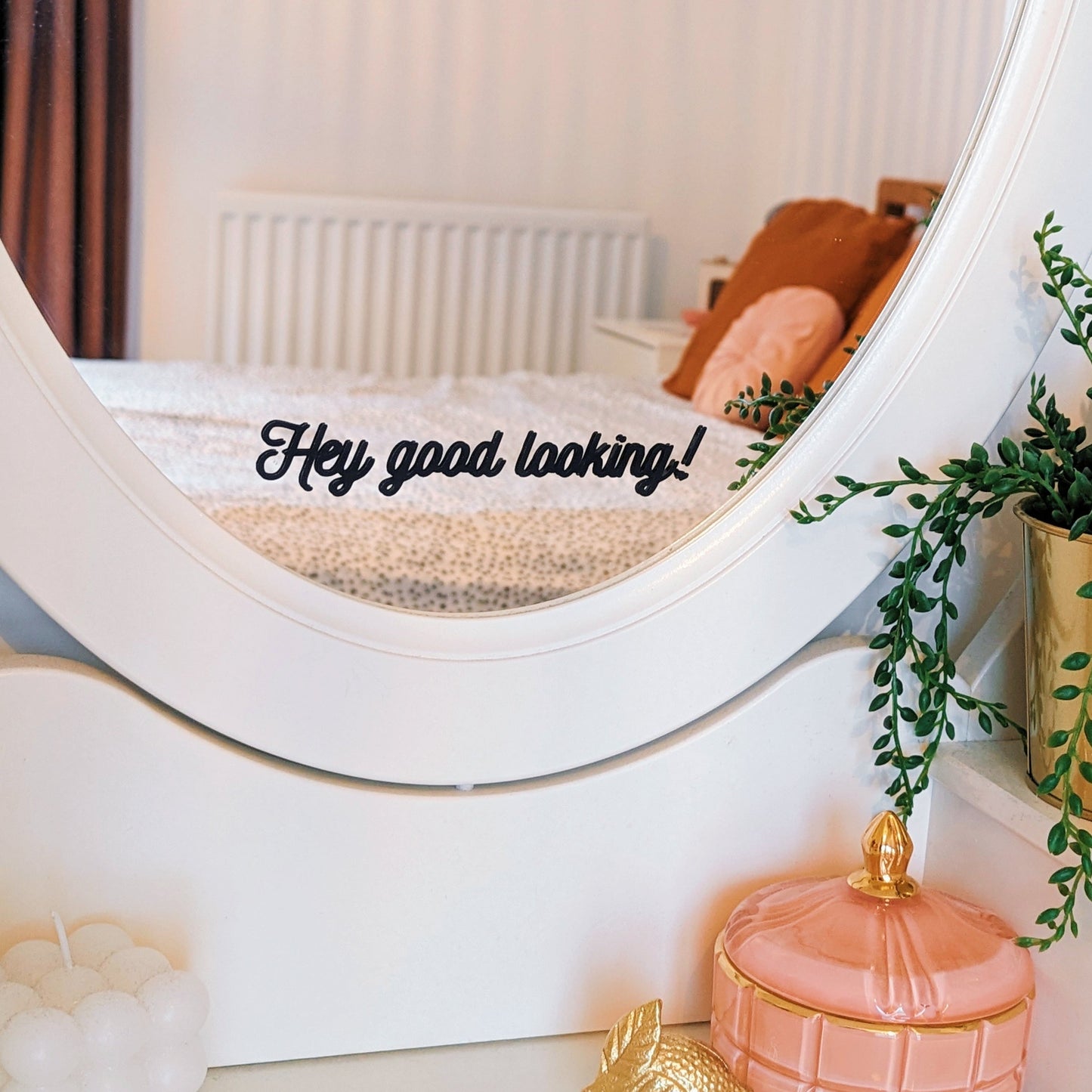 Hey Good Looking Mirror Decal
