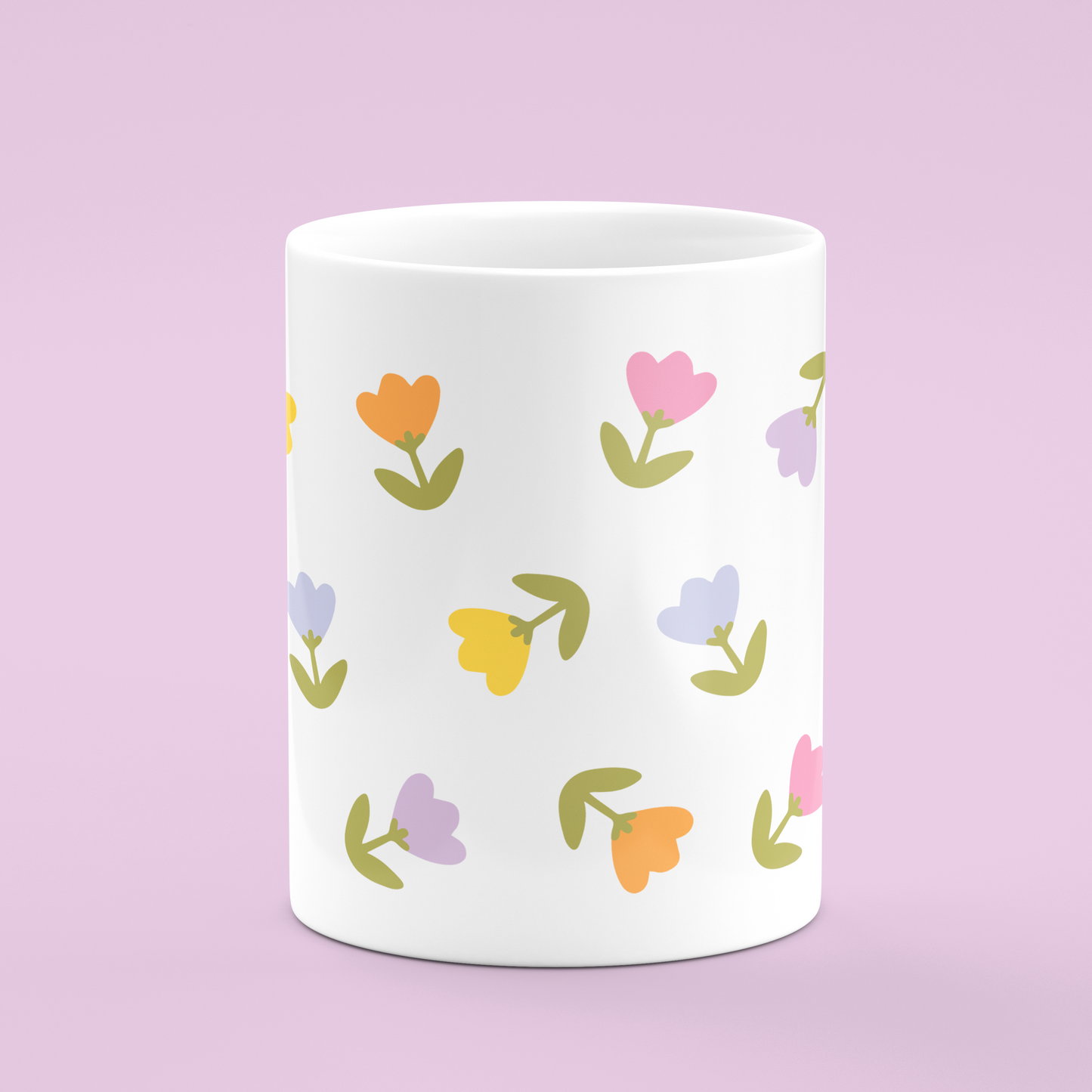 Small Steps Every Day Floral Tulip Mug