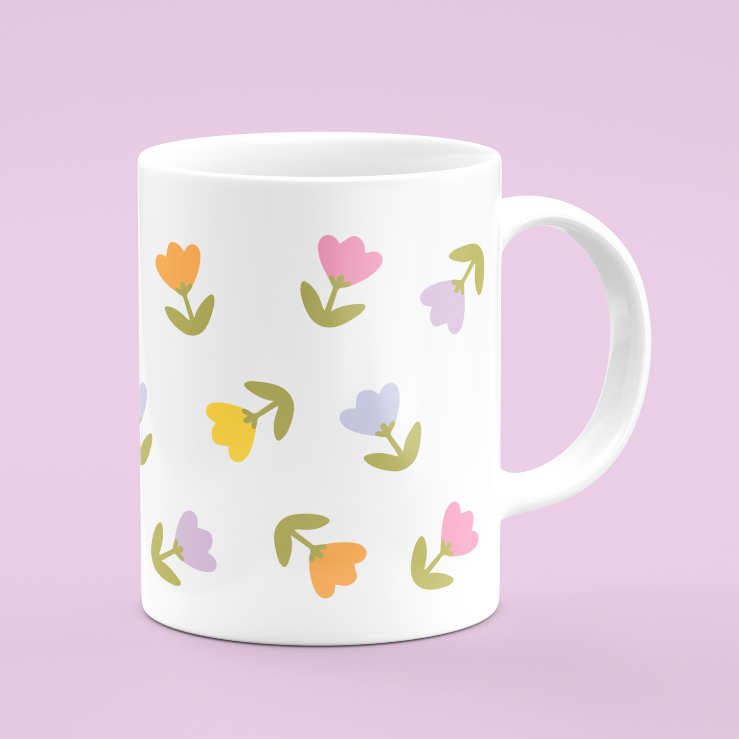 Small Steps Every Day Floral Tulip Mug