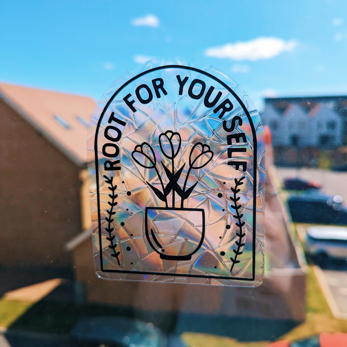 Root for Yourself Suncatcher Sticker