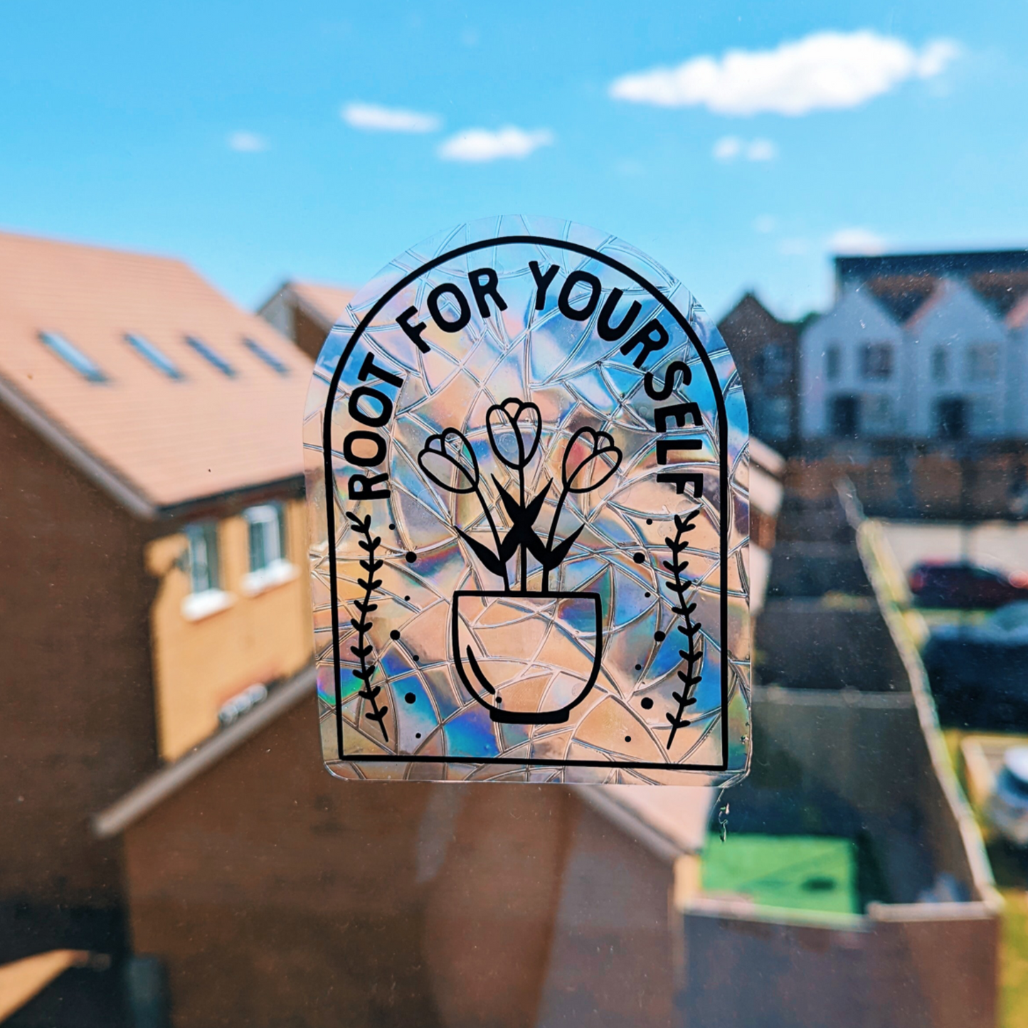 Root for Yourself Suncatcher Sticker