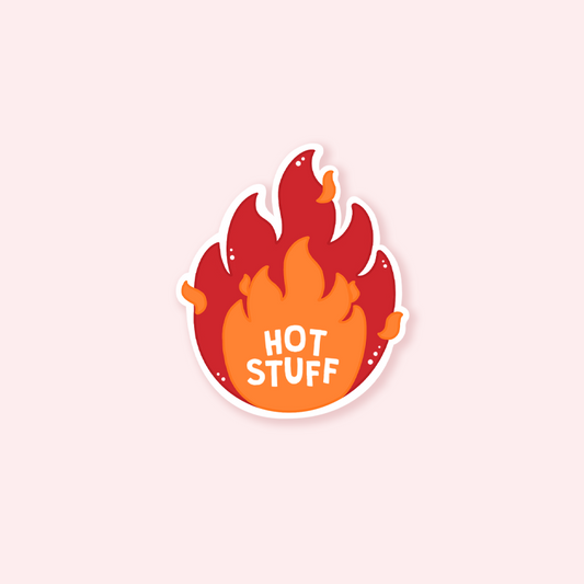 Hot Stuff Flame Sticker