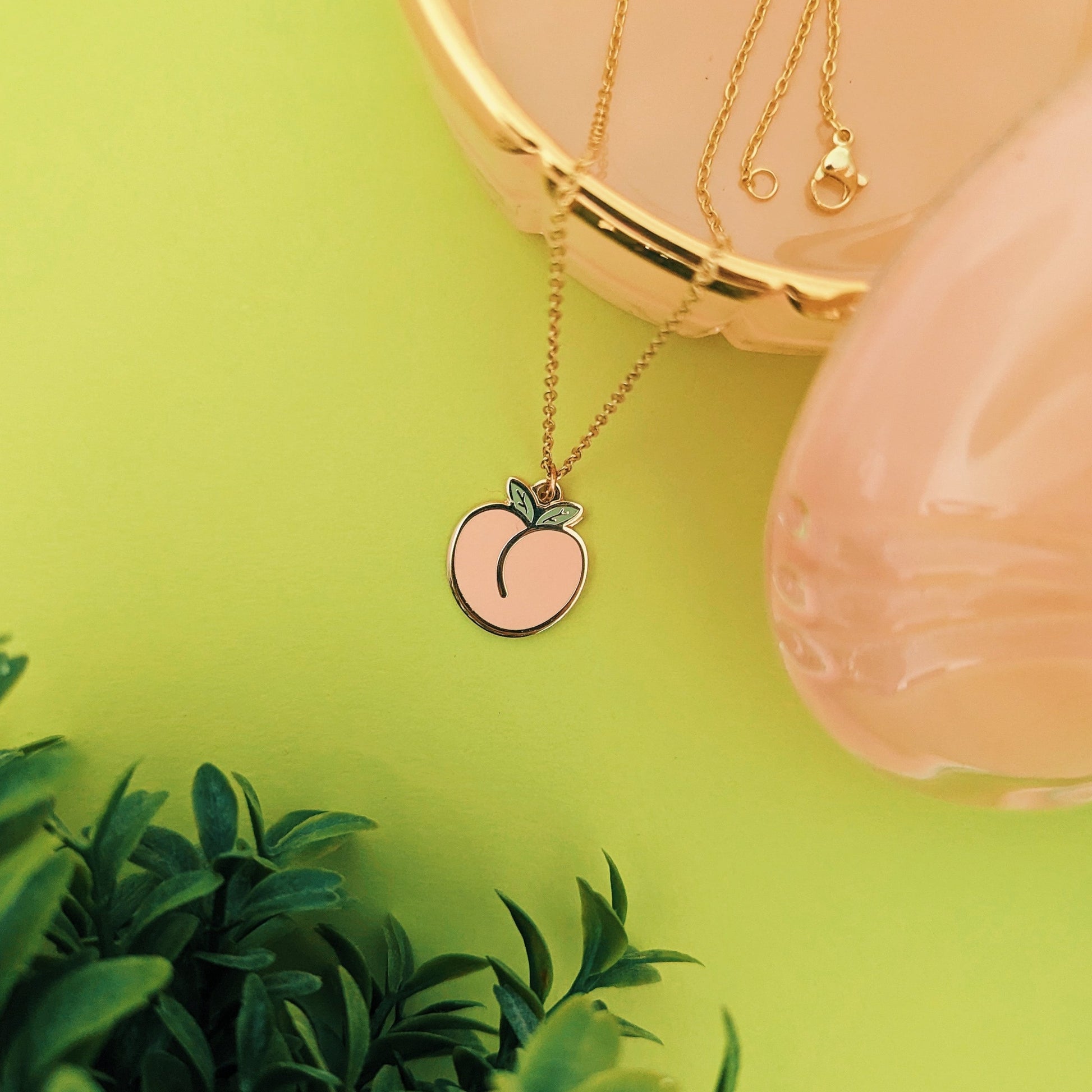 peach necklace - peach jewellery