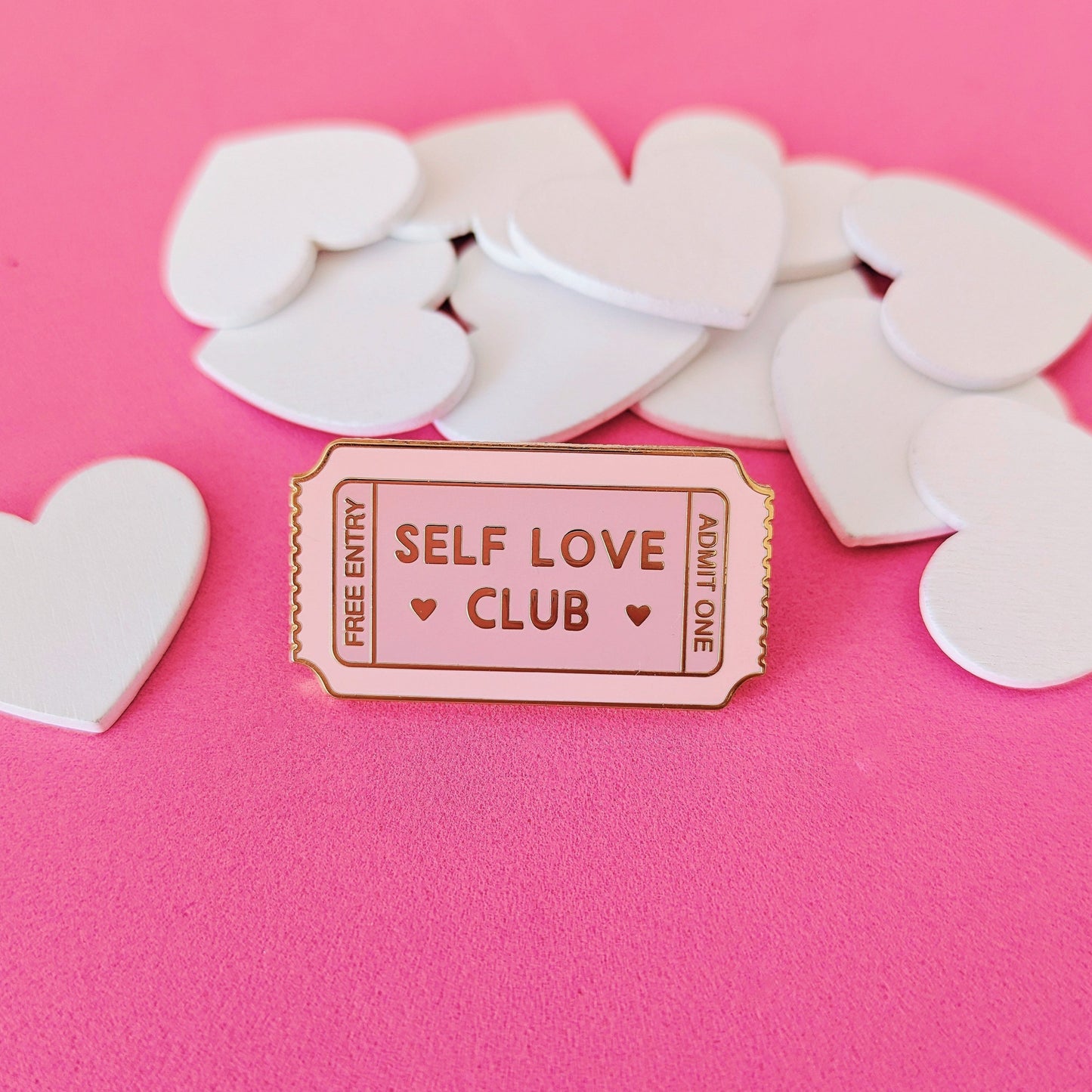 self love club enamel pin badge