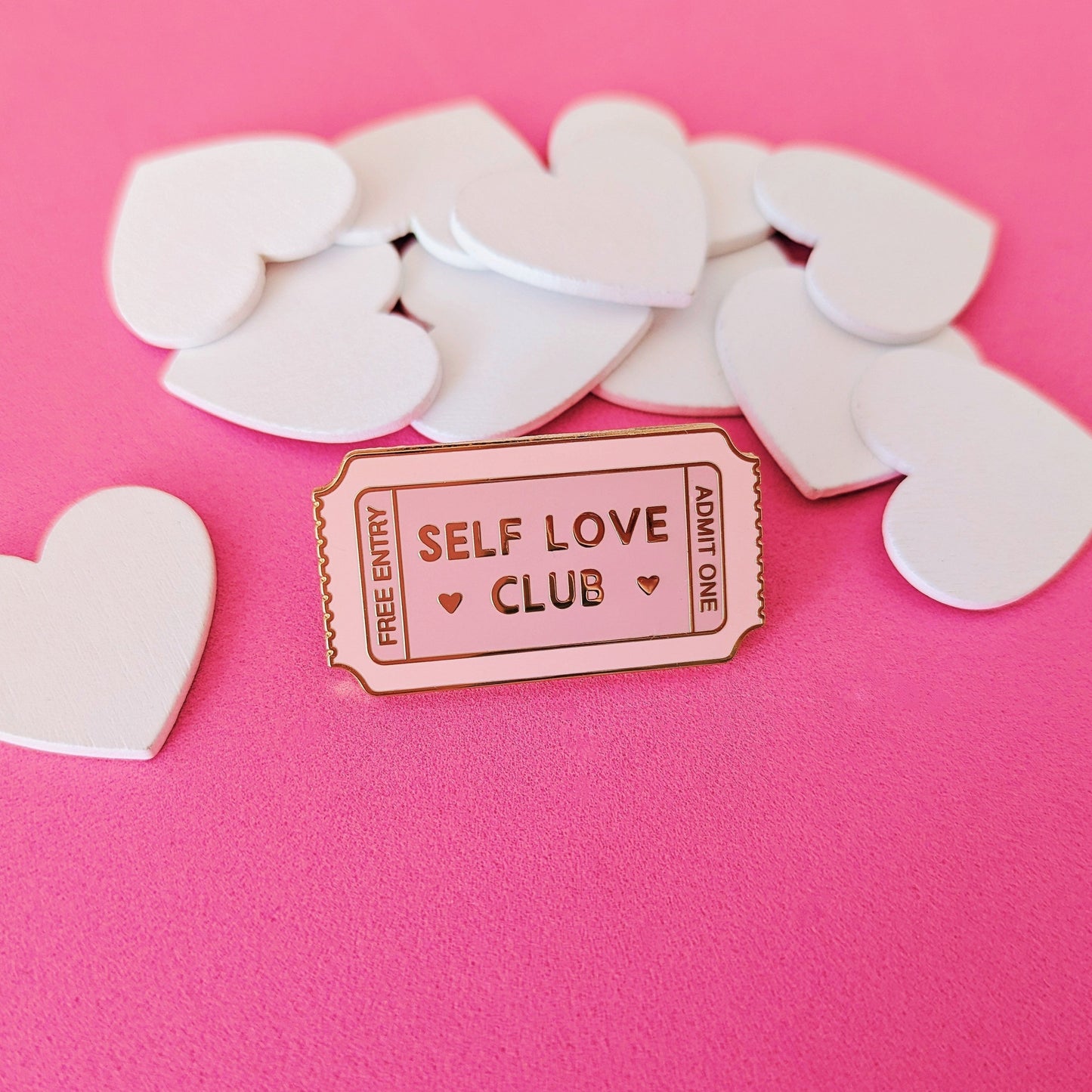 self love club enamel pin badge