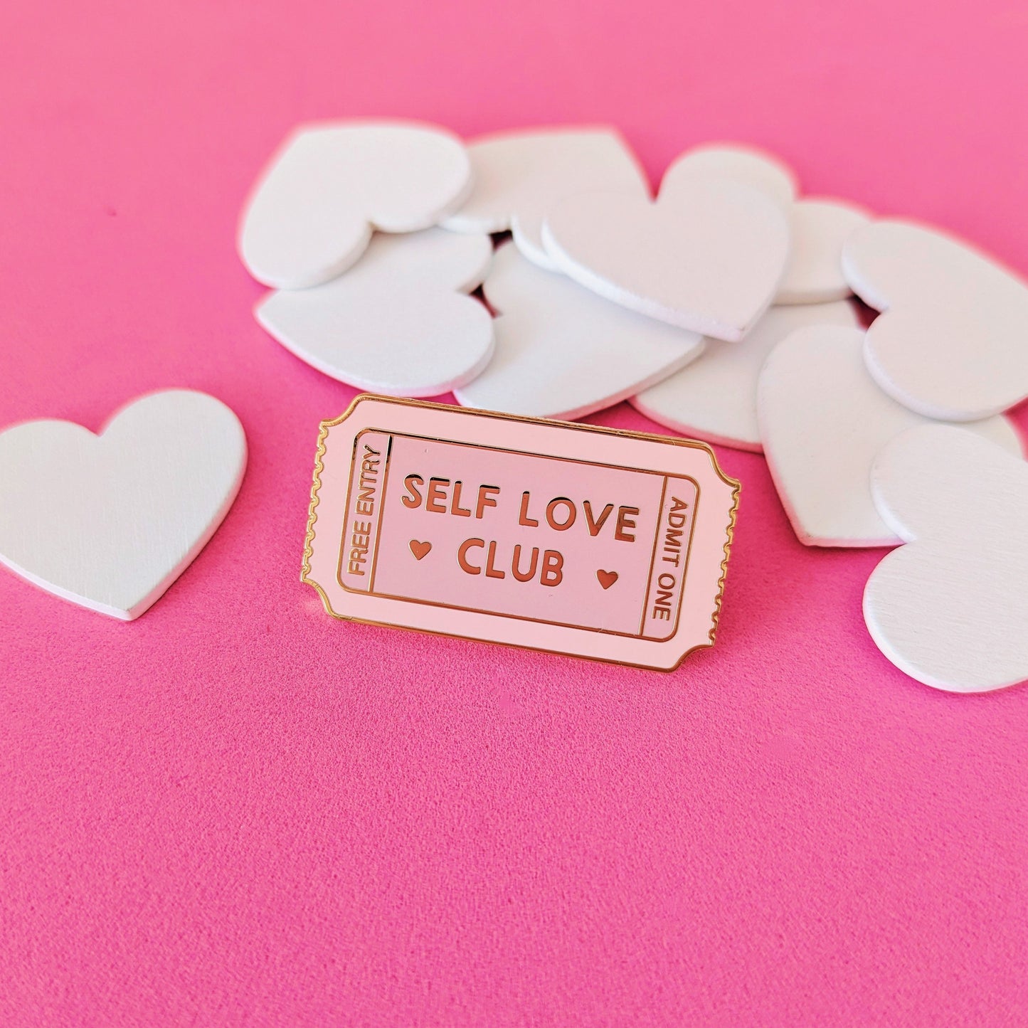 self love club enamel pin badge