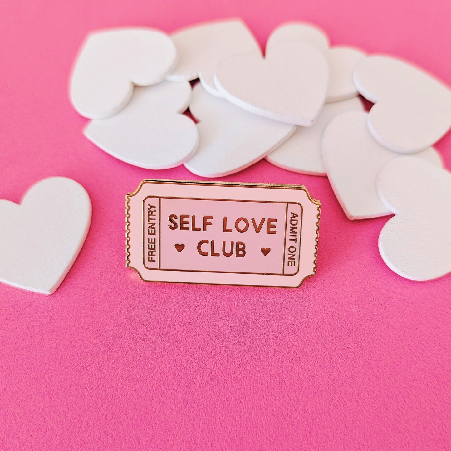 self love club enamel pin badge