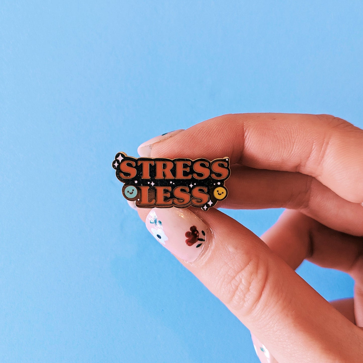 Stress Less Enamel Pin