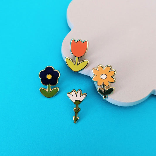 Mini Flower Enamel Pins