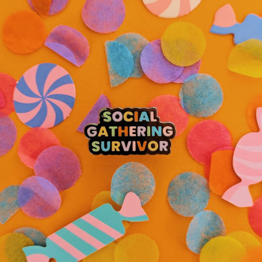 Social Gathering Survivor Enamel Pin Badge