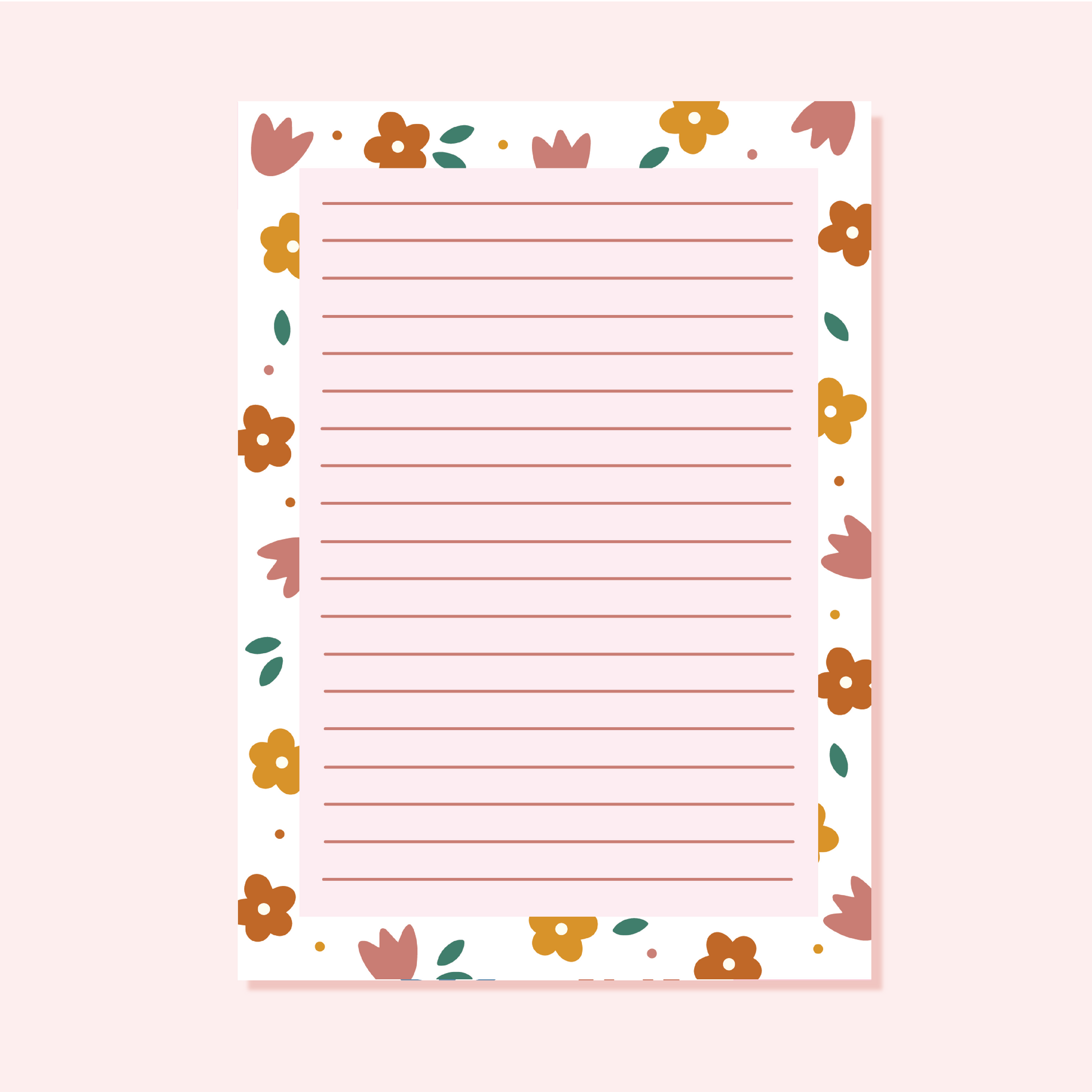 Floral A6 Notepad - QuinnsPins