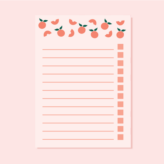 Peachy A6 Checklist Notepad - QuinnsPins