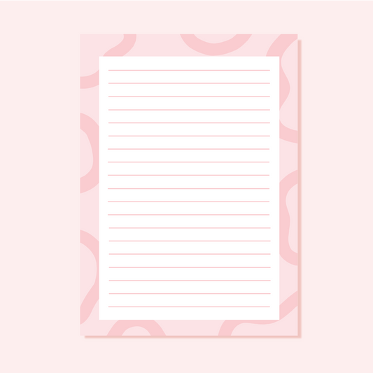 Pink Swirl A6 Notepad - QuinnsPins