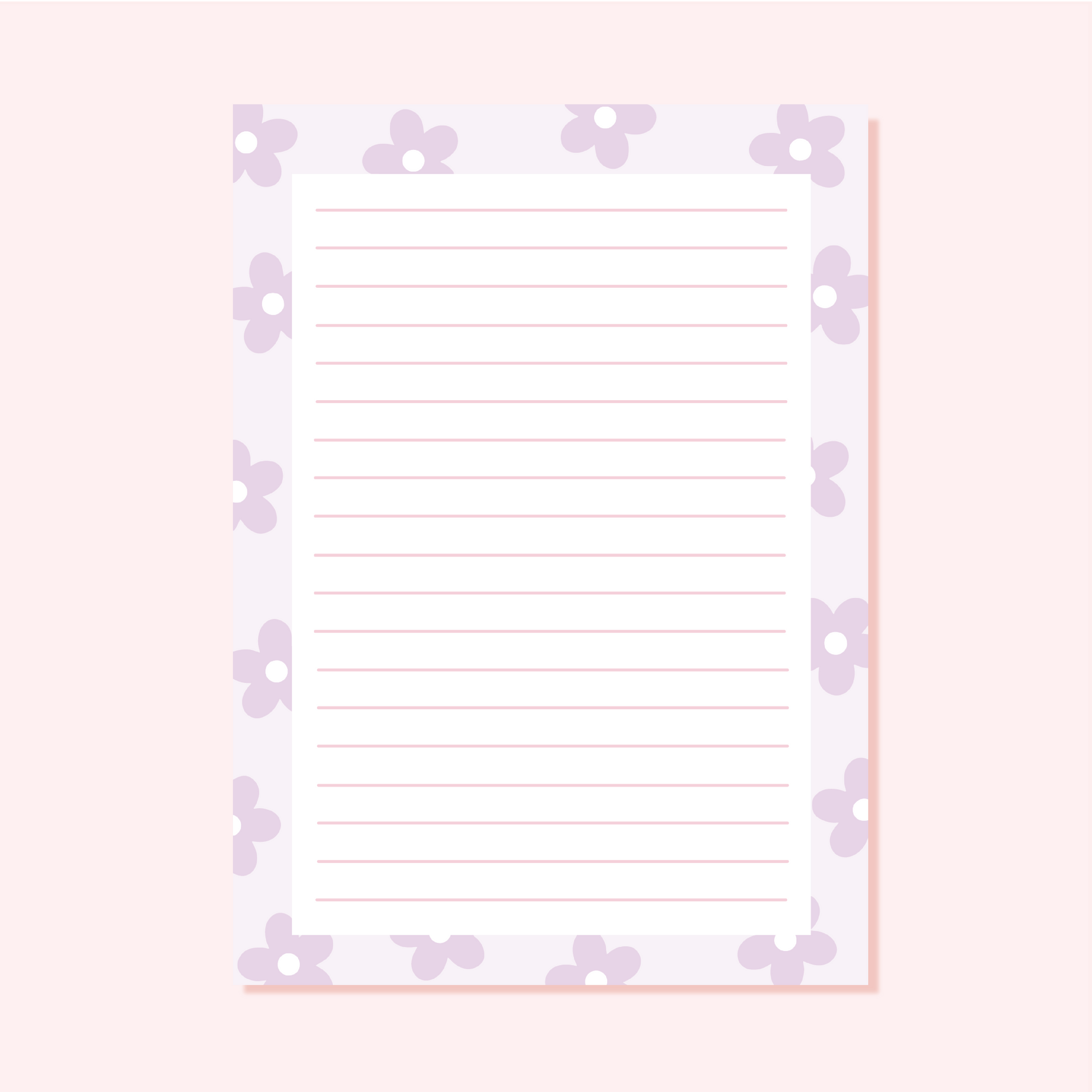 A6 purple floral notepad
