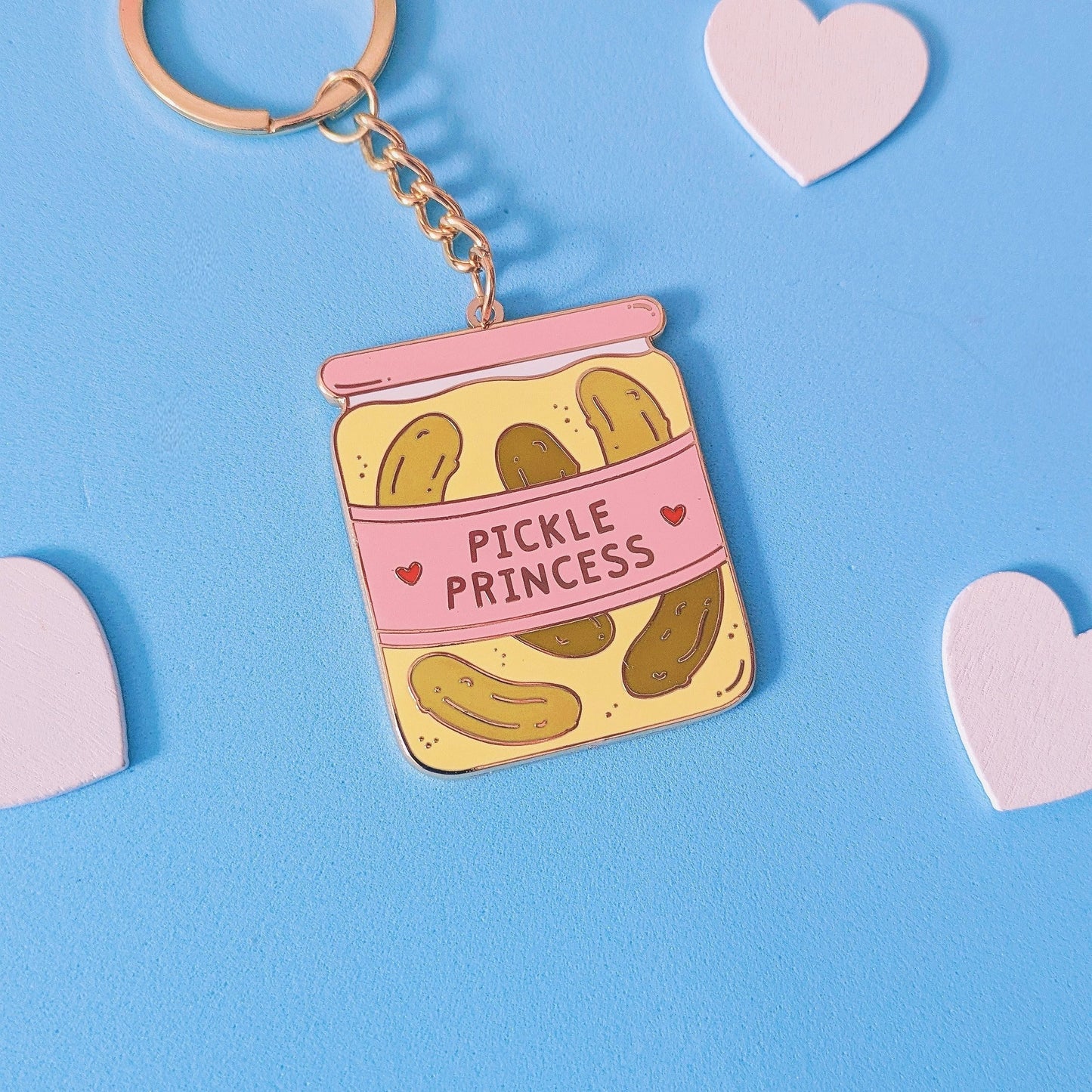 Pickle Princess Enamel Keyring