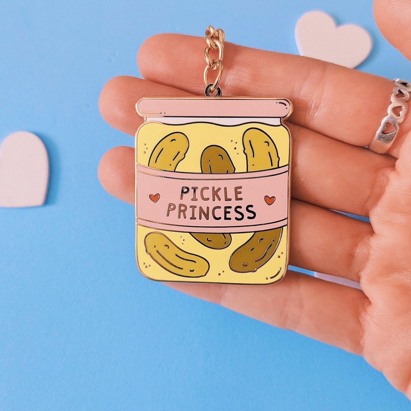 Pickle Princess Enamel Keyring