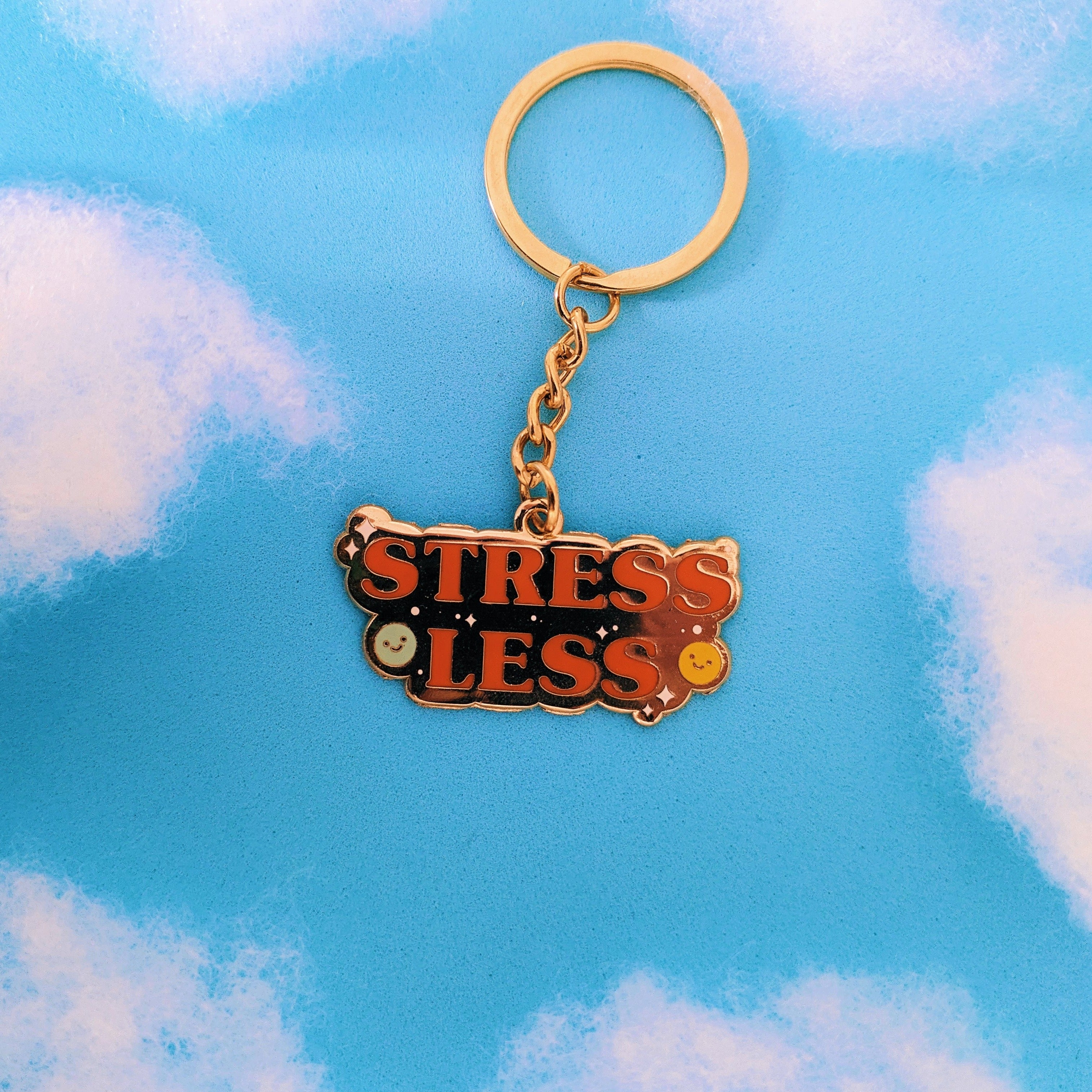 Stress Less Enamel Keyring – QuinnsPins