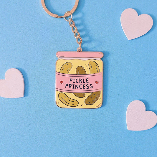 Pickle Princess Enamel Keyring