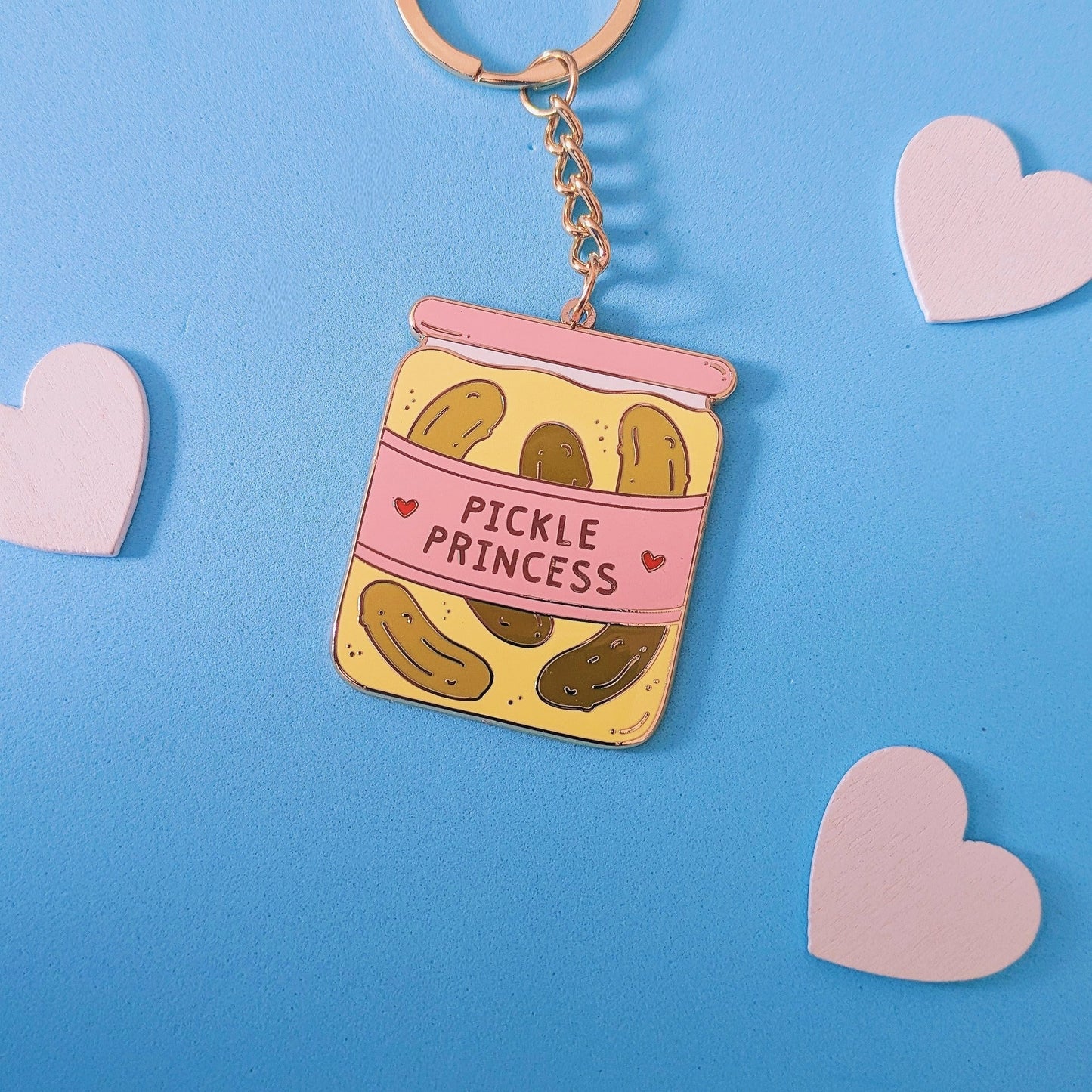 Pickle Princess Enamel Keyring