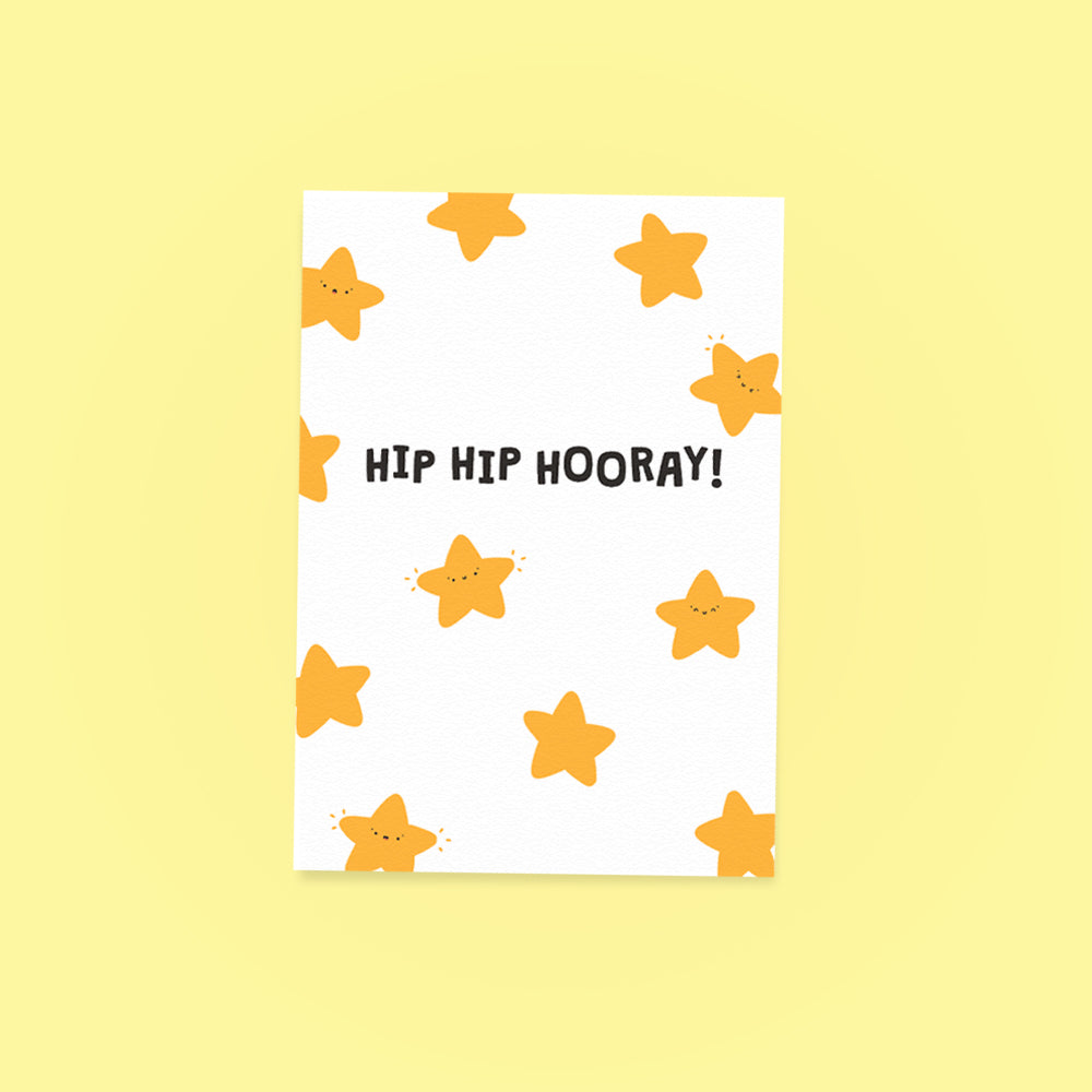 Hip Hip Hooray Enamel Pin Greetings Card