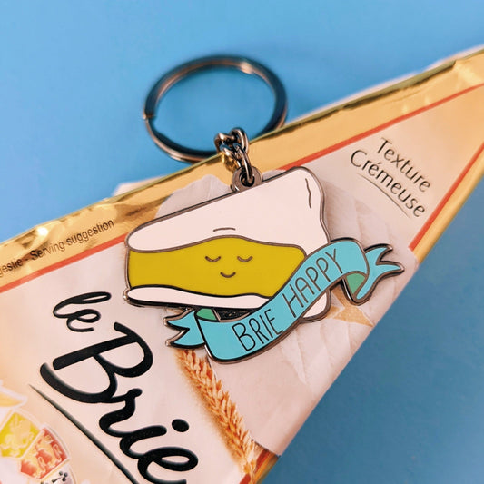 cheese gifts - brie cheese keyring