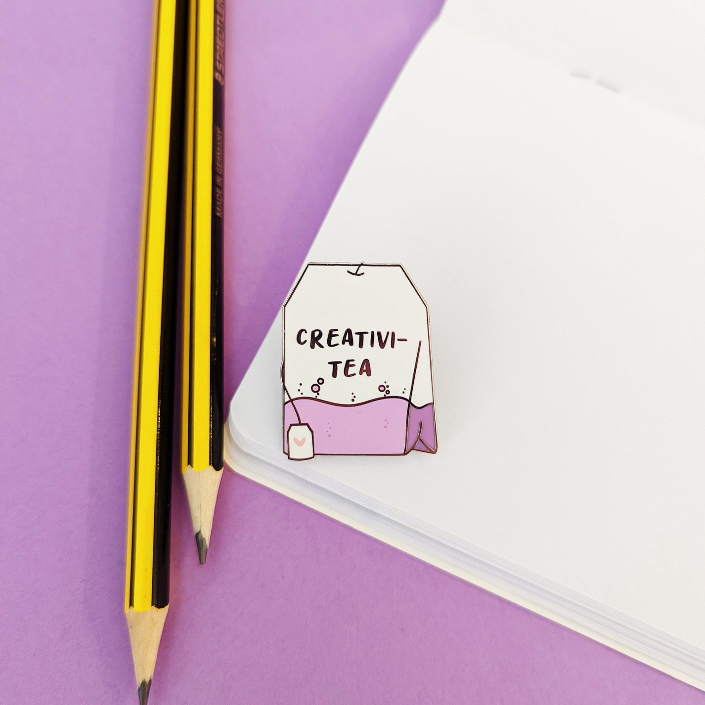 CreativiTea Enamel Pin Gift for Artists QuinnsPins