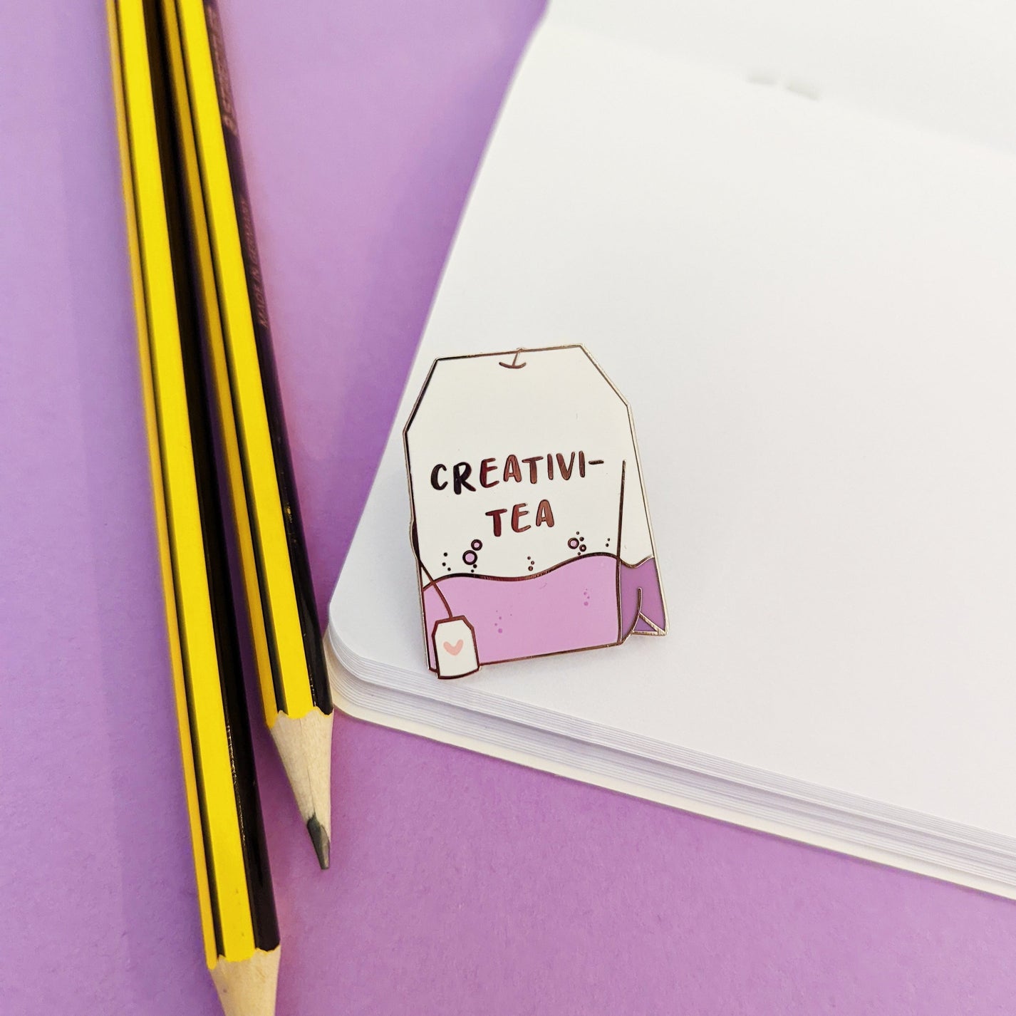 CreativiTea Enamel Pin Tea Gift Tea Enamel Pin QuinnsPins