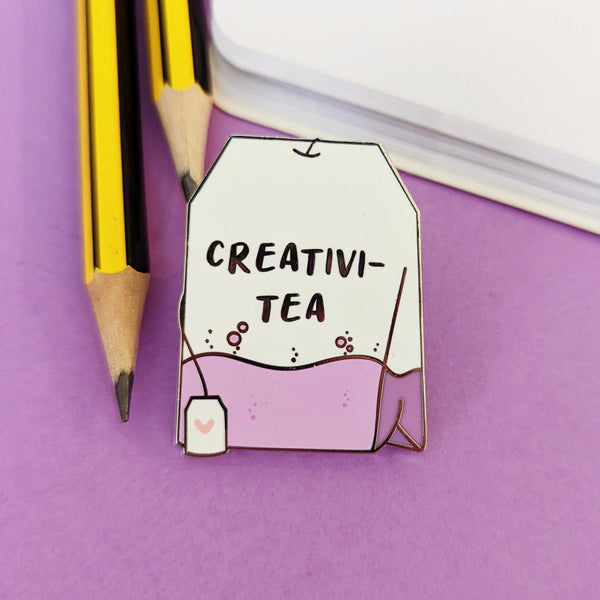CreativiTea Enamel Pin Tea Gift Tea Enamel Pin QuinnsPins